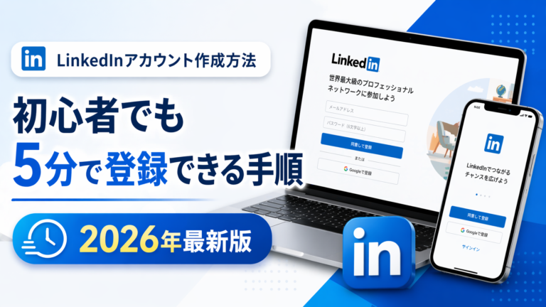 LinkedInアカウント作成方法｜初心者でも5分で登録できる手順【2026年最新版】